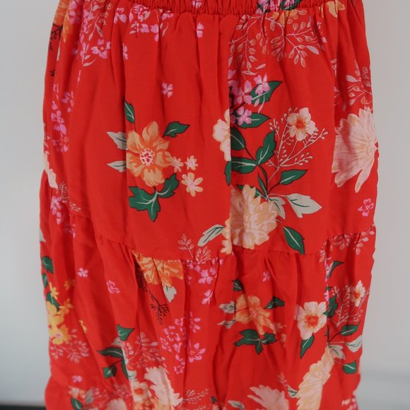 Skies are Blue Women's Fleur Print Off Shoulder Midi Dress Size Small NWT - Picture 15 of 16